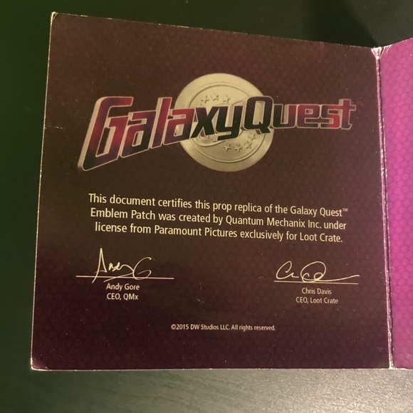🪐 [4/$25] [BRAND NEW] 2015 LOOT CRATE EXCLUSIVE GALAXY QUEST EMBLEM PATCH PROP 🪐 - Picture 4 of 6